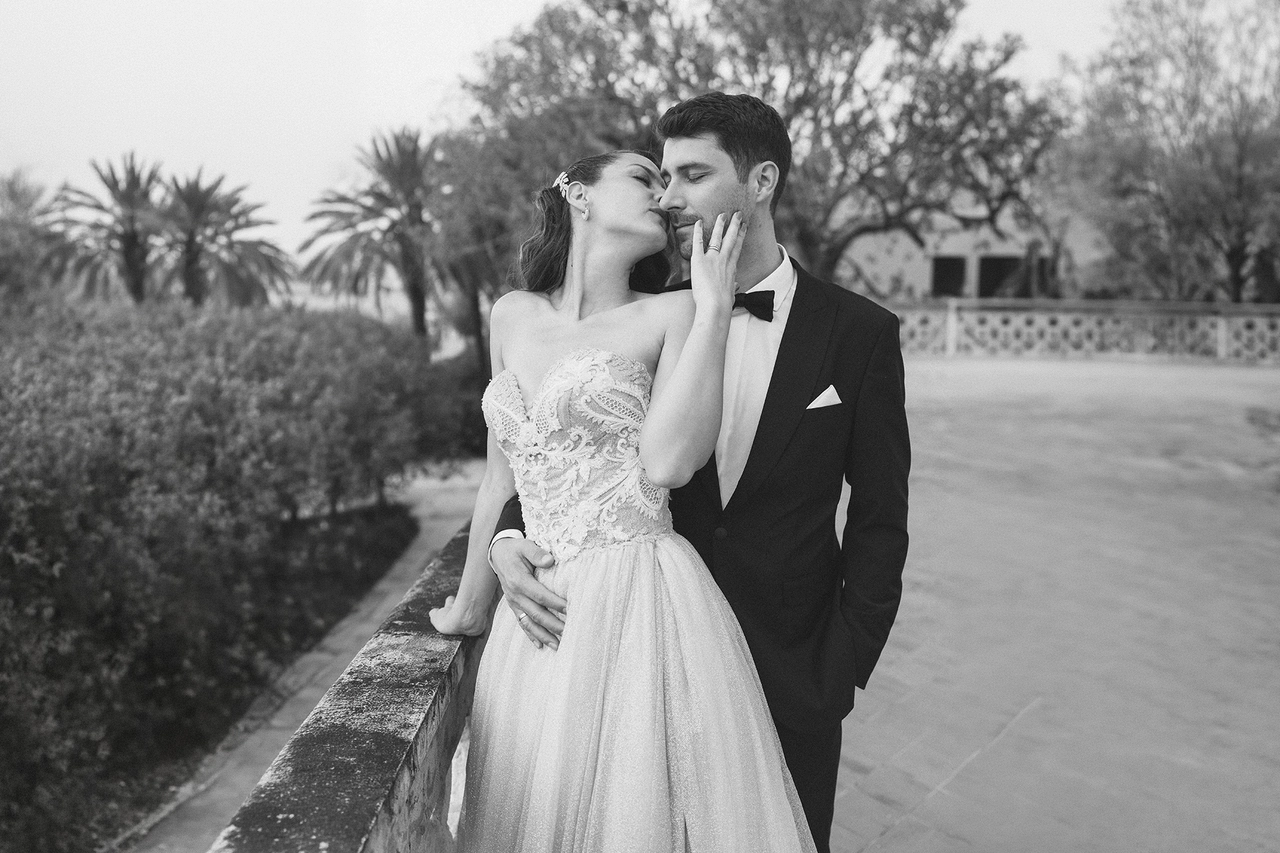 Pareja de novias recien casadas